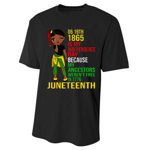 1865 Juneteenth Is My Independence Day Black Melanin Performance Sprint T-Shirt