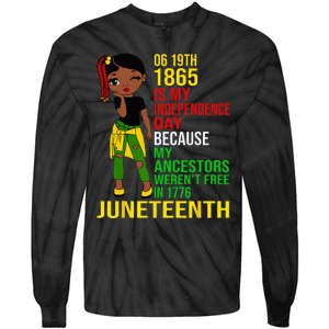 1865 Juneteenth Is My Independence Day Black Melanin Tie-Dye Long Sleeve Shirt