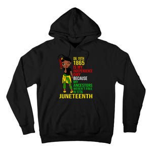 1865 Juneteenth Is My Independence Day Black Melanin Tall Hoodie