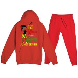 1865 Juneteenth Is My Independence Day Black Melanin Premium Hooded Sweatsuit Set