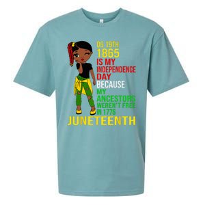 1865 Juneteenth Is My Independence Day Black Melanin Sueded Cloud Jersey T-Shirt