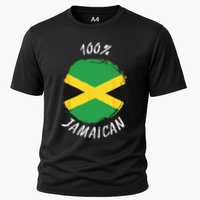 100 Jamaican Proud Jamaican Flag Jamaica Cooling Performance Crew T-Shirt