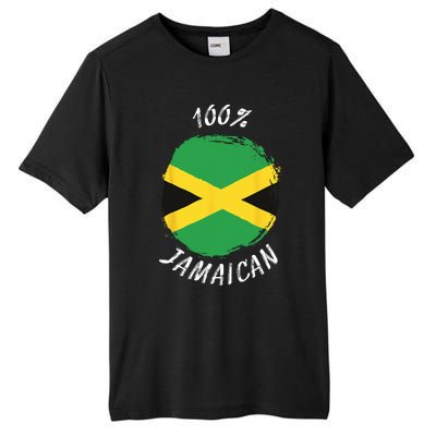 100 Jamaican Proud Jamaican Flag Jamaica Tall Fusion ChromaSoft Performance T-Shirt