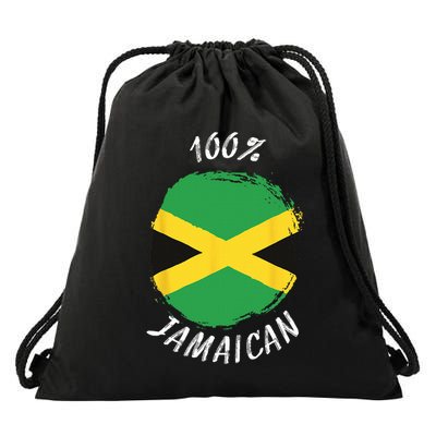 100 Jamaican Proud Jamaican Flag Jamaica Drawstring Bag