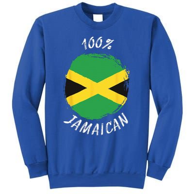 100 Jamaican Proud Jamaican Flag Jamaica Sweatshirt