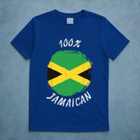 100 Jamaican Proud Jamaican Flag Jamaica T-Shirt