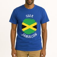 100 Jamaican Proud Jamaican Flag Jamaica Tall T-Shirt