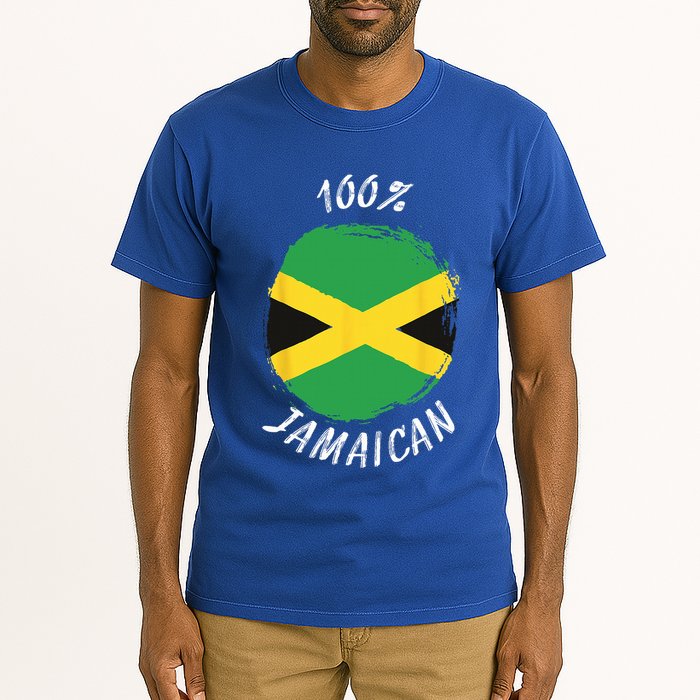 100 Jamaican Proud Jamaican Flag Jamaica Tall T-Shirt