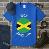 100 Jamaican Proud Jamaican Flag Jamaica Tall T-Shirt