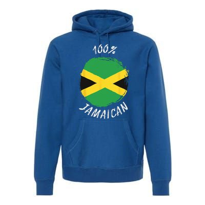 100 Jamaican Proud Jamaican Flag Jamaica Premium Hoodie