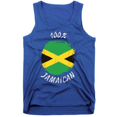 100 Jamaican Proud Jamaican Flag Jamaica Tank Top