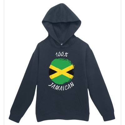 100 Jamaican Proud Jamaican Flag Jamaica Urban Pullover Hoodie