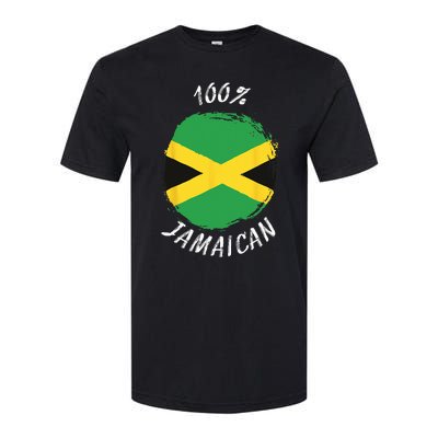 100 Jamaican Proud Jamaican Flag Jamaica Softstyle® CVC T-Shirt