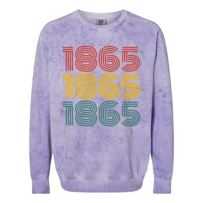 1865 Junenth Retro Design Embrace Freedom And Heritage Gift Colorblast Crewneck Sweatshirt