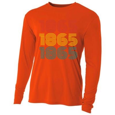 1865 Junenth Retro Design Embrace Freedom And Heritage Gift Cooling Performance Long Sleeve Crew