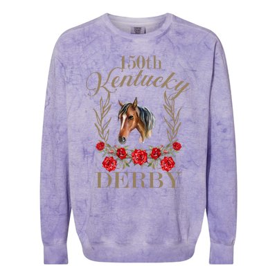 150 Ky Derby Horse Racing Derby Day Colorblast Crewneck Sweatshirt