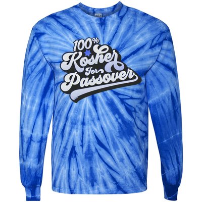 100% Kosher For Passover Cool Jewish Pesach Funny Gift Tie-Dye Long Sleeve Shirt