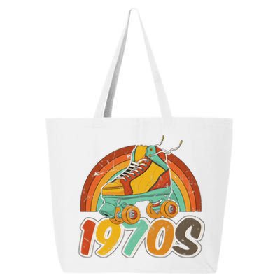 1970's Keep Rolling Funny Best Skating Love  25L Jumbo Tote