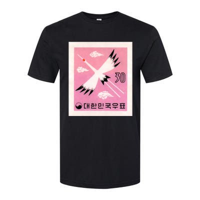 1960 Korea Red Crowned Crane Postage Stamp Softstyle CVC T-Shirt