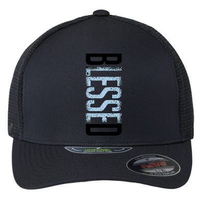 11 Legend Blue White Black 2024 Flexfit Unipanel Trucker Cap