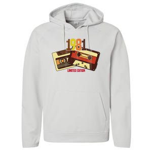 1981 Limited Edition Birthday Gift Performance Fleece Hoodie