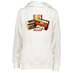 1981 Limited Edition Birthday Gift Womens Funnel Neck Pullover Hood