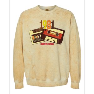 1981 Limited Edition Birthday Gift Colorblast Crewneck Sweatshirt