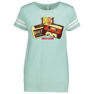 1981 Limited Edition Birthday Gift Enza Ladies Jersey Football T-Shirt