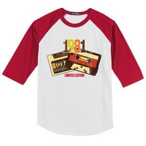 1981 Limited Edition Birthday Gift Kids Colorblock Raglan Jersey