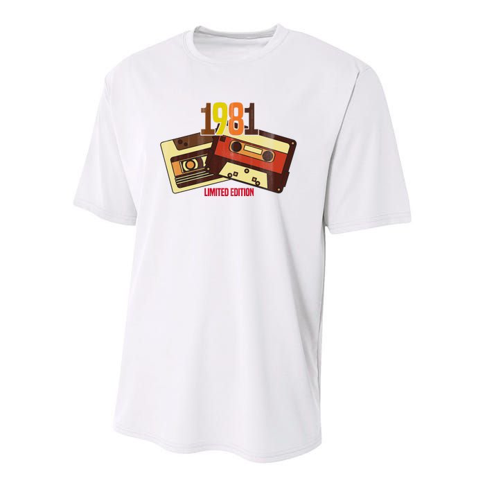 1981 Limited Edition Birthday Gift Youth Performance Sprint T-Shirt