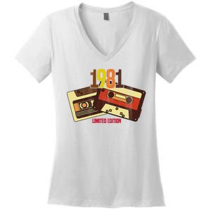 1981 Limited Edition Birthday Gift Women's V-Neck T-Shirt