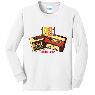1981 Limited Edition Birthday Gift Kids Long Sleeve Shirt