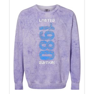 1980 Limited Edition 43th Birthday Born 1980 Colorblast Crewneck Sweatshirt