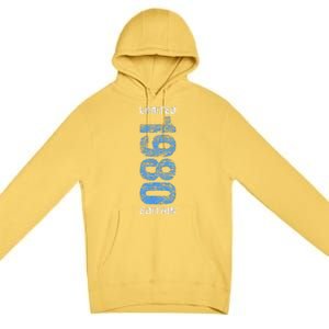 1980 Limited Edition 43th Birthday Born 1980 Premium Pullover Hoodie