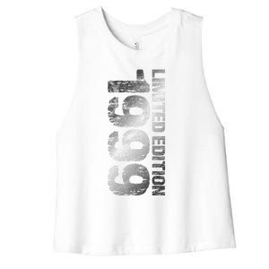 1999 Limited Edition 24th Birthday 1999 Man Woman 24 Women's Racerback Cropped Tank