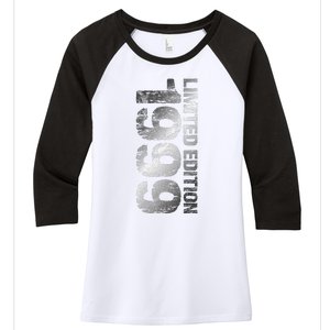 1999 Limited Edition 24th Birthday 1999 Man Woman 24 Women's Tri-Blend 3/4-Sleeve Raglan Shirt