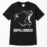 100 Lioness Gym Motivation Funny Inspiration Lion Tall T-Shirt