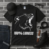 100 Lioness Gym Motivation Funny Inspiration Lion Tall T-Shirt