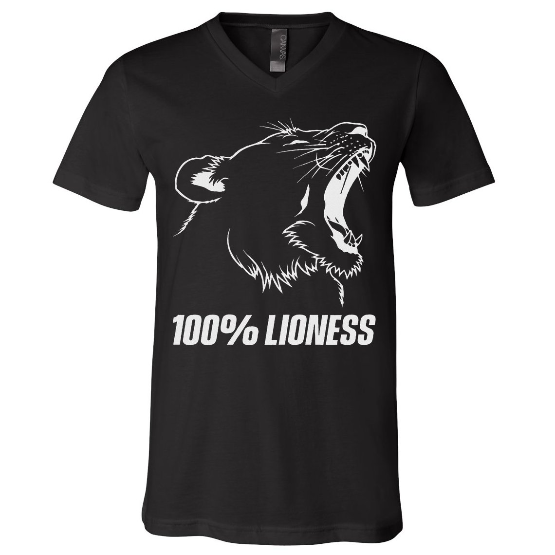 100 Lioness Gym Motivation Funny Inspiration Lion V-Neck T-Shirt