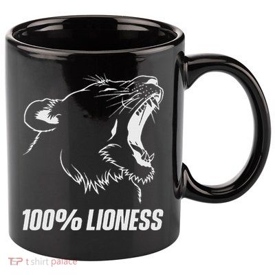 100 Lioness Gym Motivation Funny Inspiration Lion 11oz C Handle Ceramic Mug