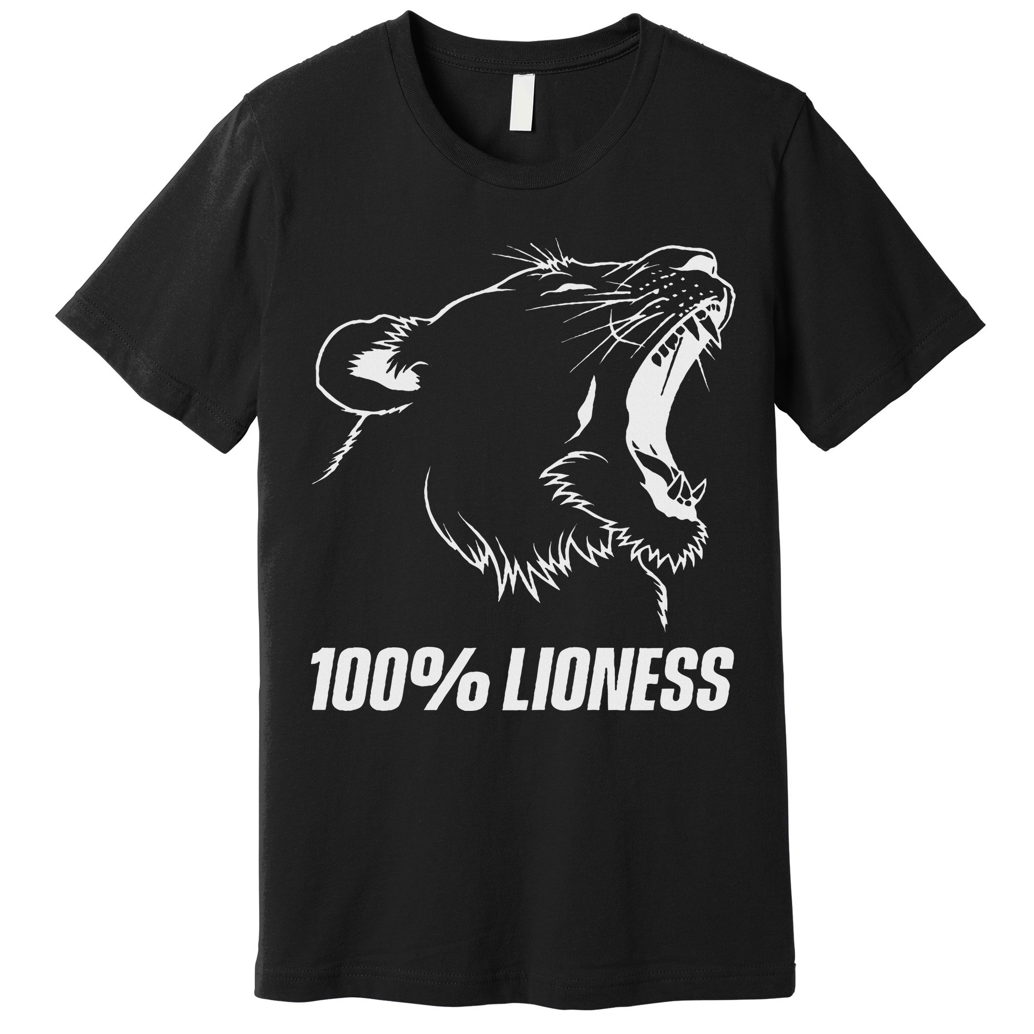 100 Lioness Gym Motivation Funny Inspiration Lion Premium T-Shirt