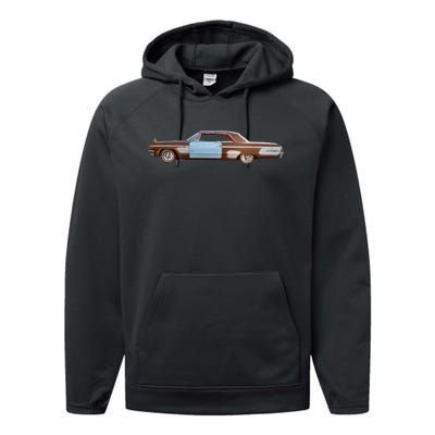 1964 Love Machine Low Rider Kustom Hot Rod Muscle Car Performance Fleece Hoodie