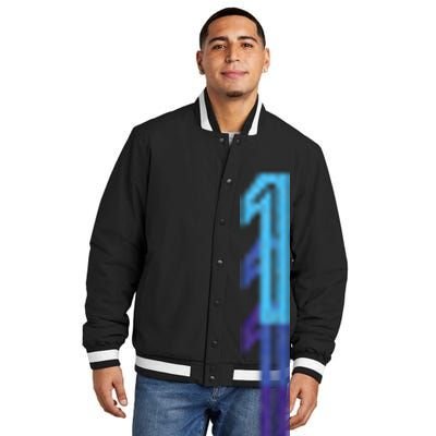 1 Lucky Number 1st Year Birthday Age Sports Team Insulated Varsity Jacket