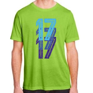 17 Lucky Number 17th Year Birthday Age Sports Team Adult ChromaSoft Performance T-Shirt