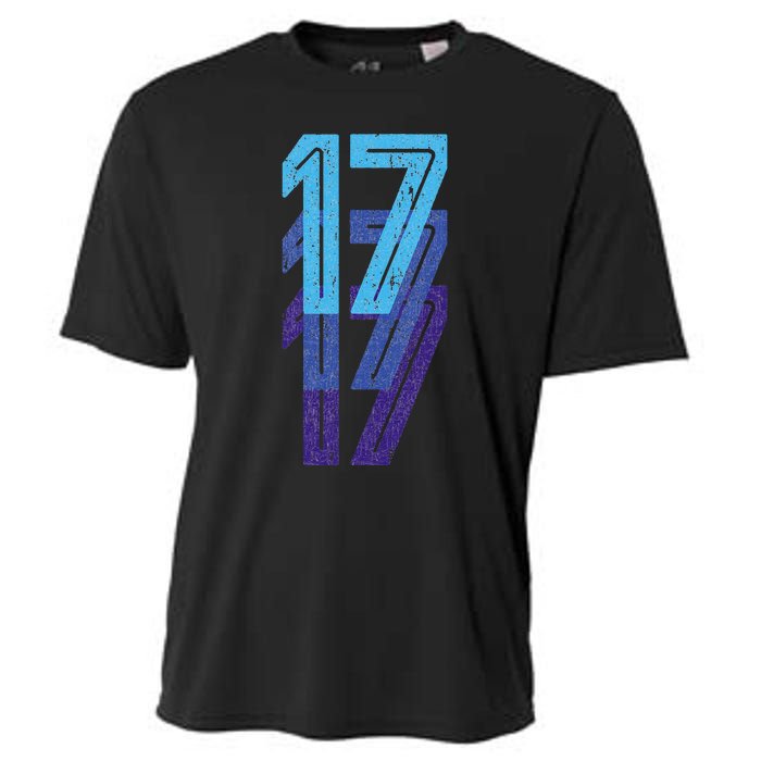 17 Lucky Number 17th Year Birthday Age Sports Team Cooling Performance Crew T-Shirt