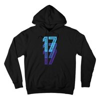 17 Lucky Number 17th Year Birthday Age Sports Team Hoodie