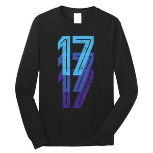 17 Lucky Number 17th Year Birthday Age Sports Team Long Sleeve Shirt