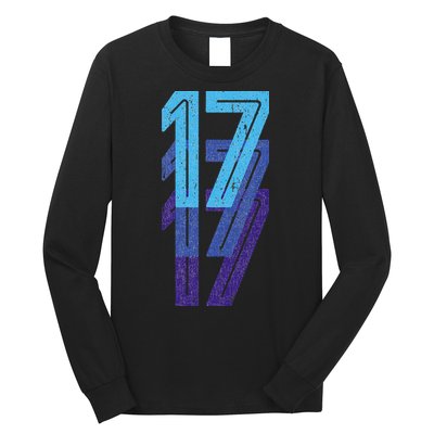 17 Lucky Number 17th Year Birthday Age Sports Team Long Sleeve Shirt