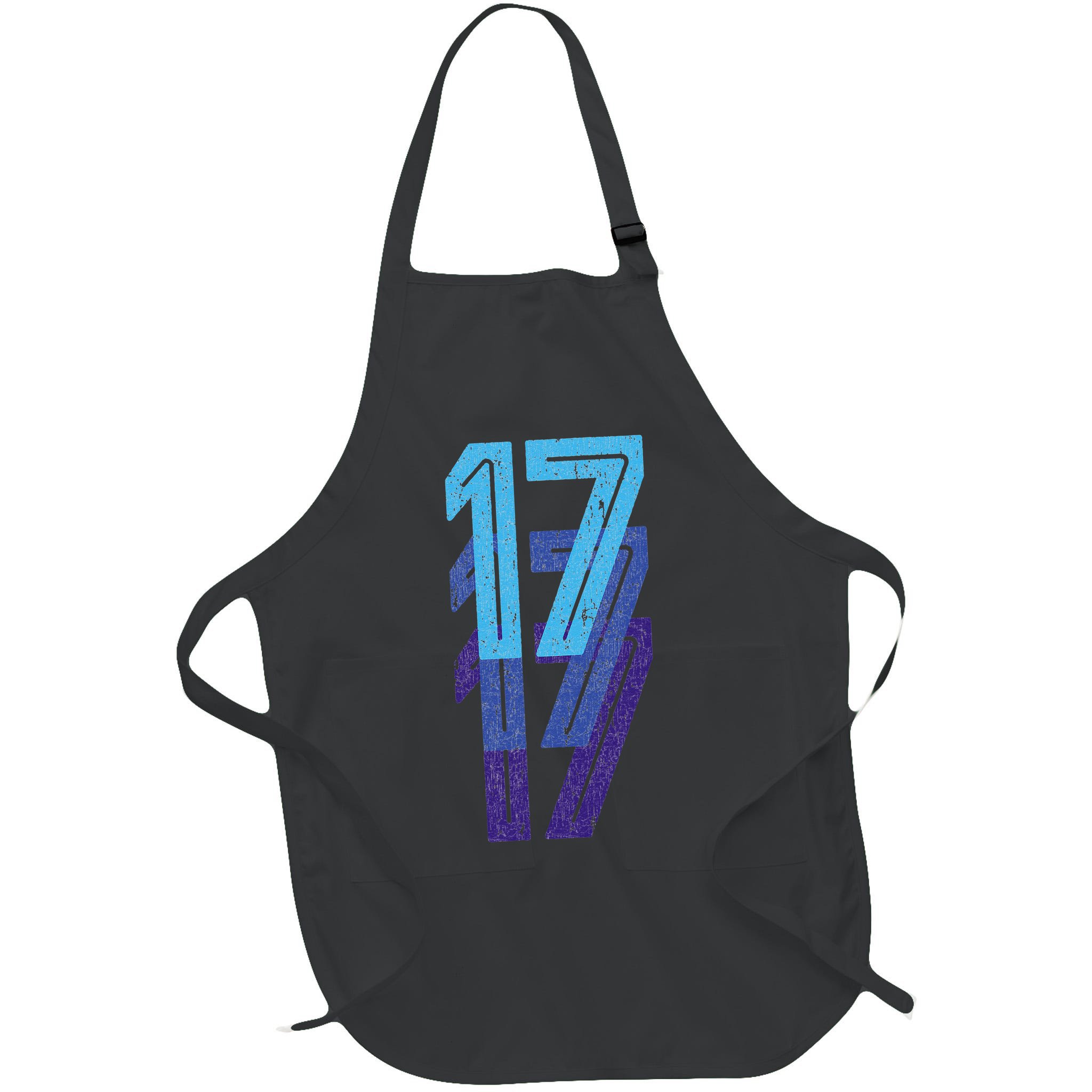 17 Lucky Number 17th Year Birthday Age Sports Team Apron