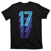 17 Lucky Number 17th Year Birthday Age Sports Team T-Shirt